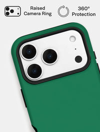 Green with Blue Solid Colour Ultra Protective iPhone Case Phone Cases Skinnydip London