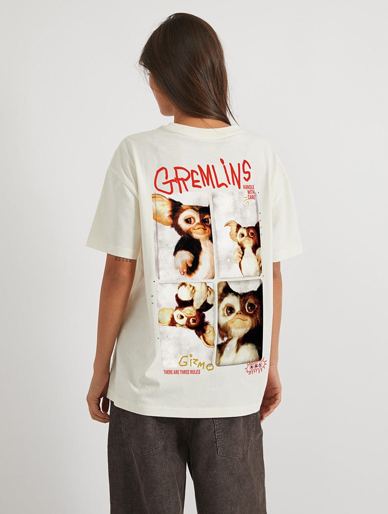 Maglietta Uomo Gremlins – Poster Cinese, Ufficiale, Colore Grigio Scuro, Taglia Large - 2