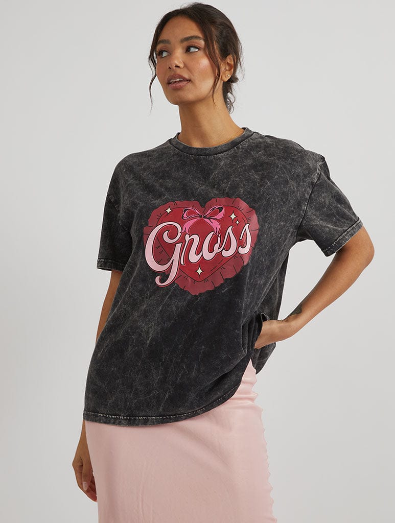 Gross T-Shirt in Acid Wash Tops & T-Shirts Skinnydip London