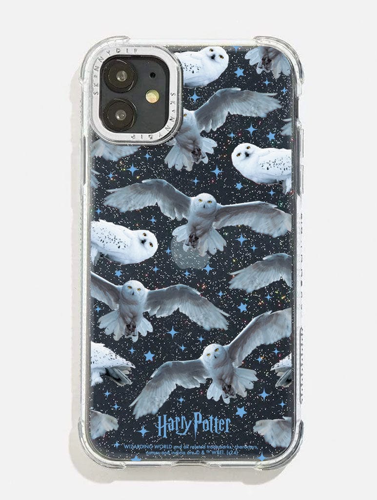 Harry Potter Hedwig Glitter Shock iPhone Case Phone Cases Skinnydip London