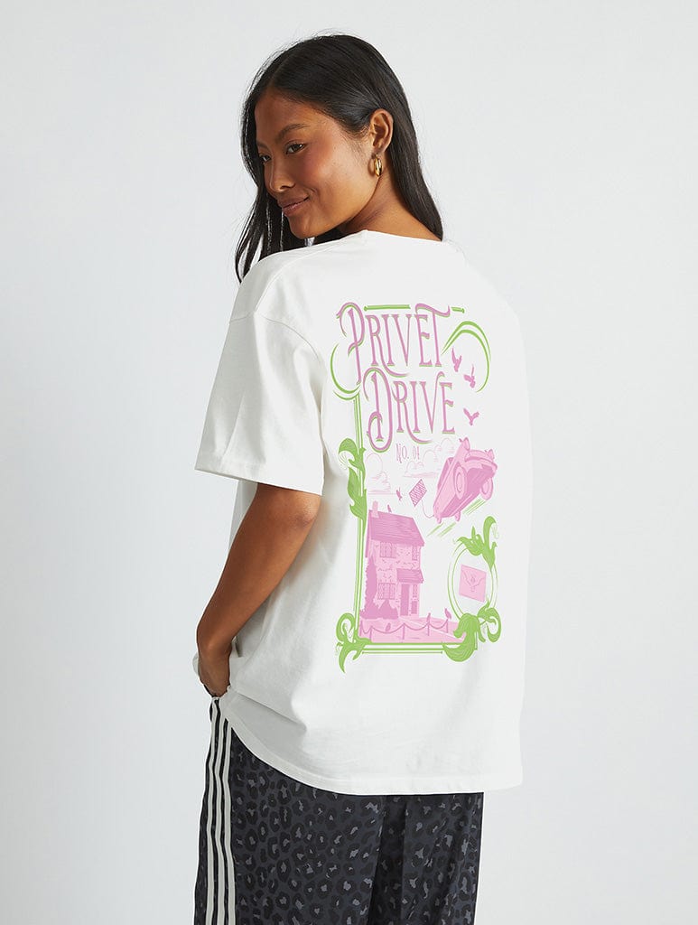 Harry Potter x Skinnydip Privet Drive T-Shirt In White Tops & T-Shirts Skinnydip London