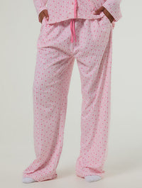 Heart Ditsy Frilly Pyjama Set with Scrunchie Lingerie & Nightwear Skinnydip London