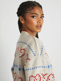 Heart Stitch Knitted Cardigan Jumpers & Cardigans Skinnydip London