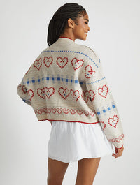Heart Stitch Knitted Cardigan Jumpers & Cardigans Skinnydip London