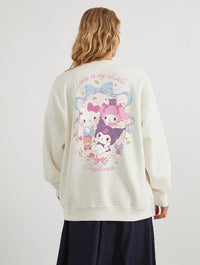 Hello Kitty & Friends Living In My Little Daydream Sweatshirt In White Hoodies & Sweatshirts Skinnydip London