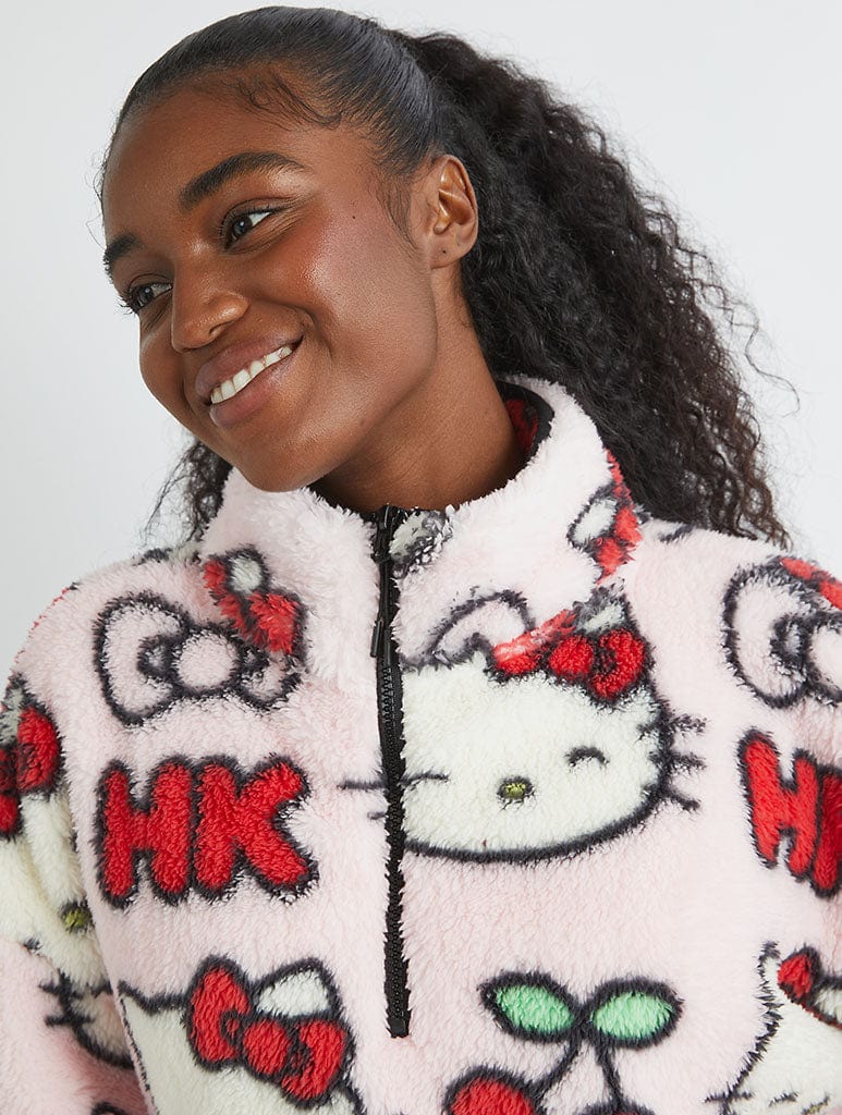 Hello Kitty x Skinnydip Cherry Longline Fleece Coats & Jackets Skinnydip London