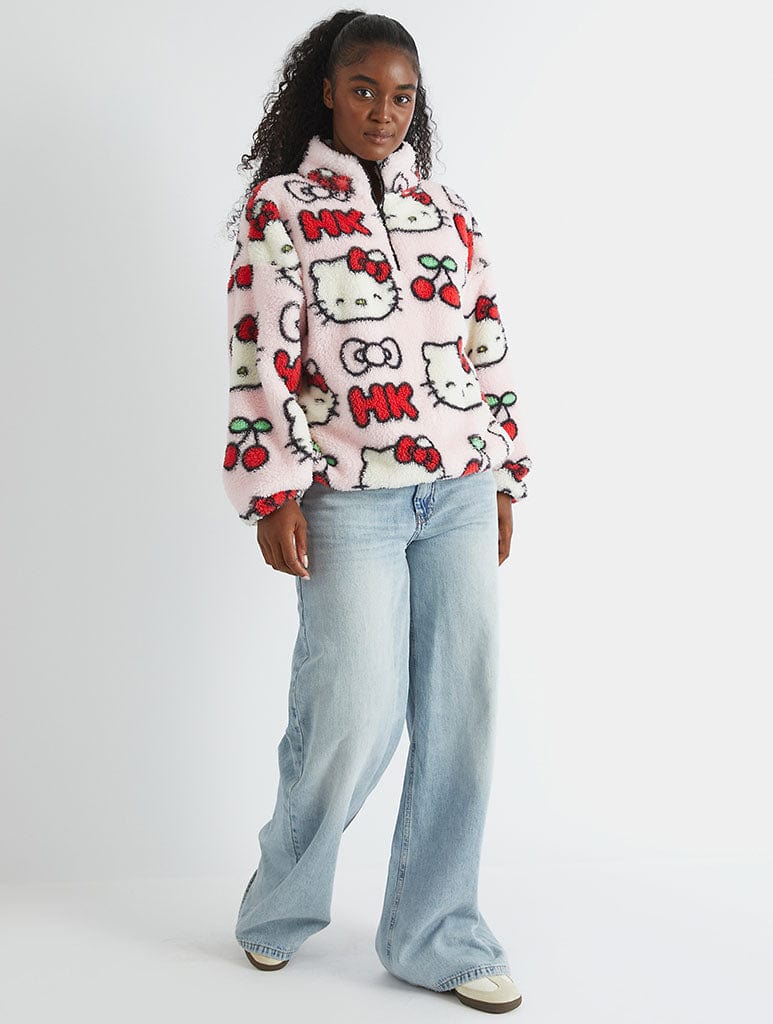 Hello Kitty x Skinnydip Cherry Longline Fleece Coats & Jackets Skinnydip London