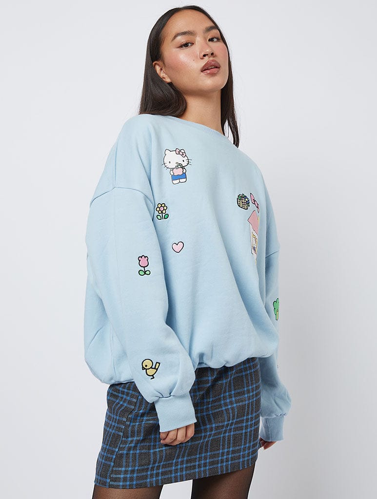 Hello Kitty x Skinnydip Embroidery Sweatshirt Hoodies & Sweatshirts Skinnydip London
