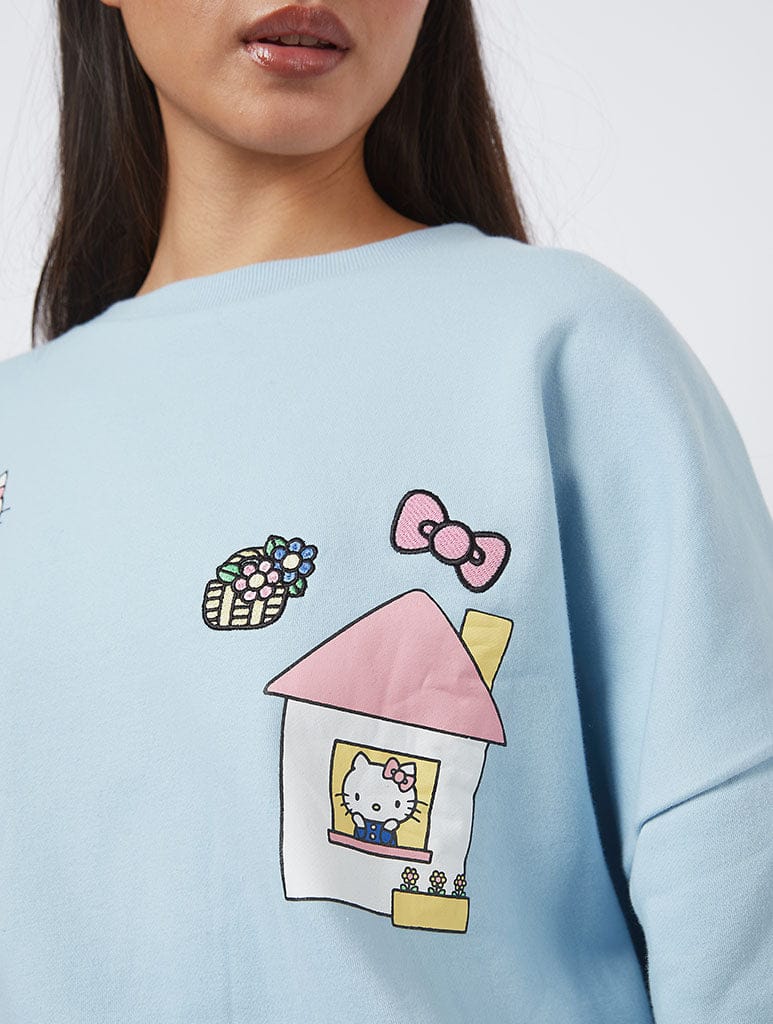 Hello Kitty x Skinnydip Embroidery Sweatshirt Hoodies & Sweatshirts Skinnydip London