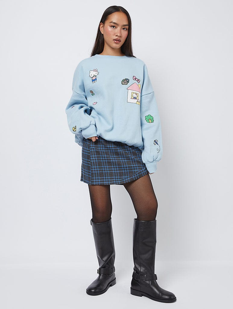 Hello Kitty x Skinnydip Embroidery Sweatshirt Hoodies & Sweatshirts Skinnydip London