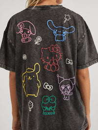 Hello Kitty x Skinnydip Friends Outline T-Shirt Tops & T-Shirts Skinnydip London