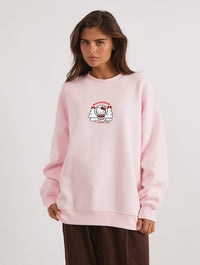 Hello Kitty x Skinnydip Hello Holidays Sweatshirt In Pink Hoodies & Sweatshirts Skinnydip London