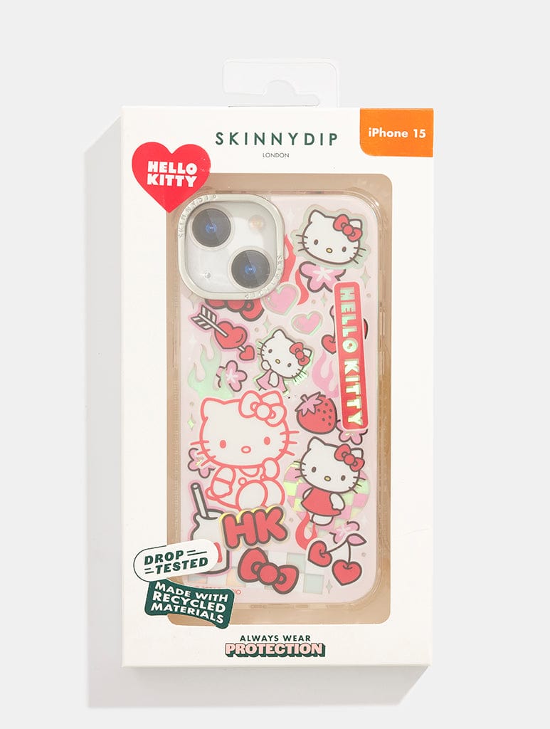 Hello Kitty x Skinnydip Holo Sticker iPhone Shock Case Phone Cases Skinnydip London