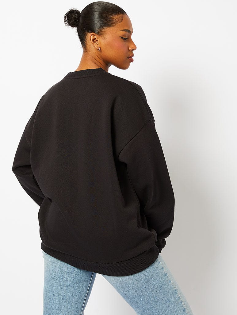 Hello Kitty x Skinnydip Kuromi Naughty or Nice Sweatshirt in Black Hoodies & Sweatshirts Skinnydip London