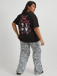 Hello Kitty x Skinnydip Mixed Character T-Shirt in Black Tops & T-Shirts Skinnydip London