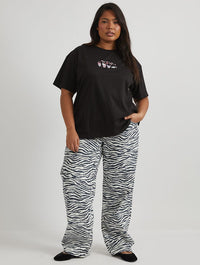 Hello Kitty x Skinnydip Mixed Character T-Shirt in Black Tops & T-Shirts Skinnydip London