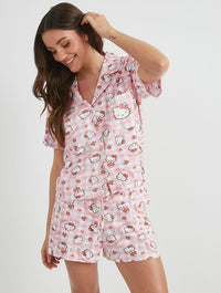 Hello Kitty x Skinnydip Pyjama Shirt & Short Set Lingerie & Nightwear Skinnydip London