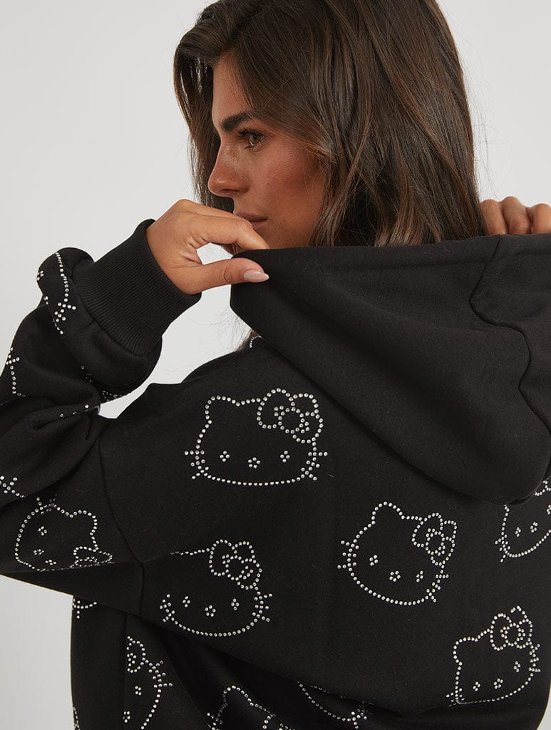 Hello Kitty x Skinnydip Rhinestone Hoodie Hoodies & Sweatshirts Skinnydip London