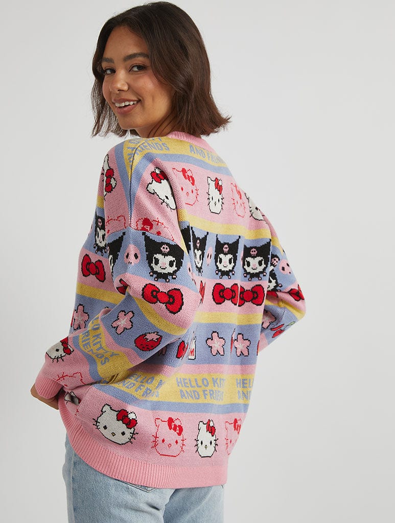Hello Kitty x Skinnydip Stripe Knitted Jumper Jumpers & Cardigans Skinnydip London