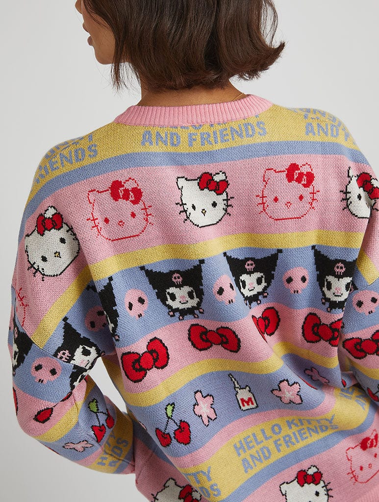Hello Kitty x Skinnydip Stripe Knitted Jumper Jumpers & Cardigans Skinnydip London