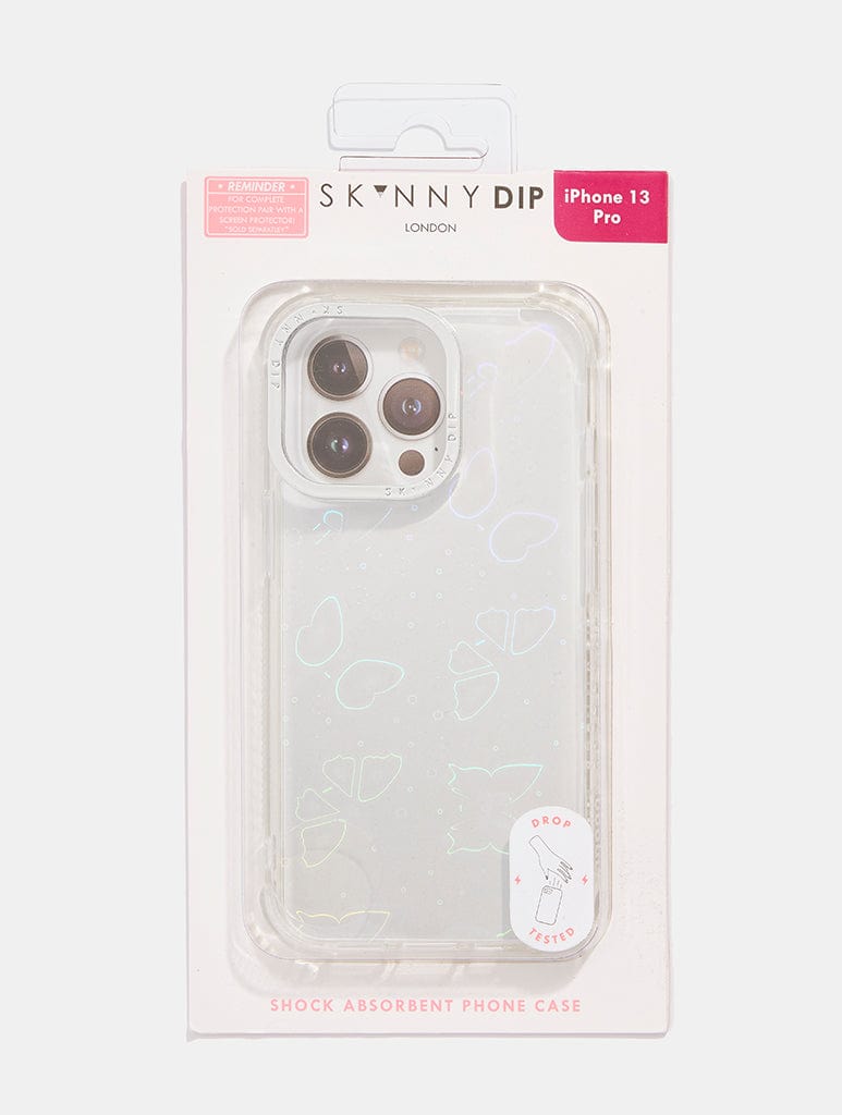 Holo Butterfly Charm Shock iPhone Case Phone Cases Skinnydip London