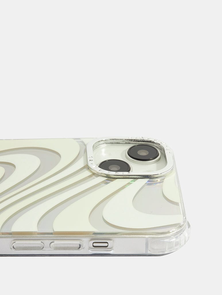 Holo Off White Swirl Shock iPhone Case Phone Cases Skinnydip London