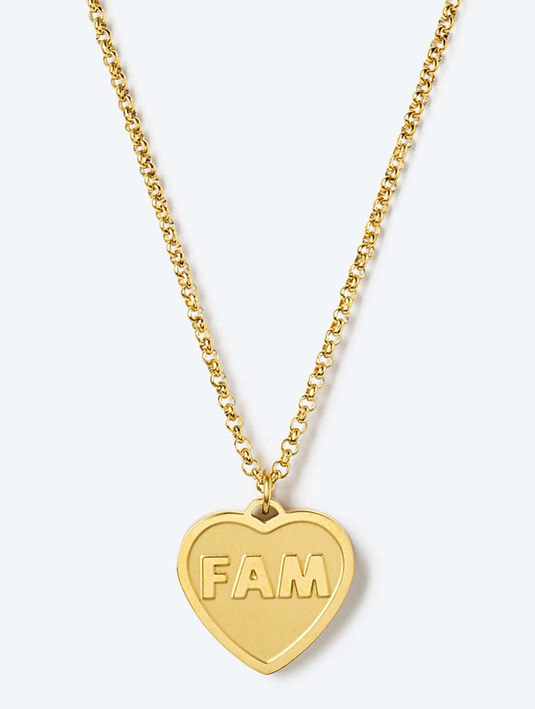 Hoops + Chains LDN Fam Heart Pendant Necklace Jewellery Hoops + Chains LDN