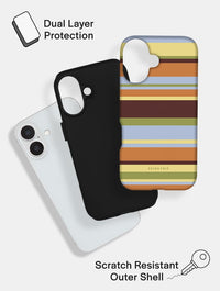 Horizontal Stripes Orange Yellow Brown Ultra Protective iPhone Case Phone Cases Skinnydip London