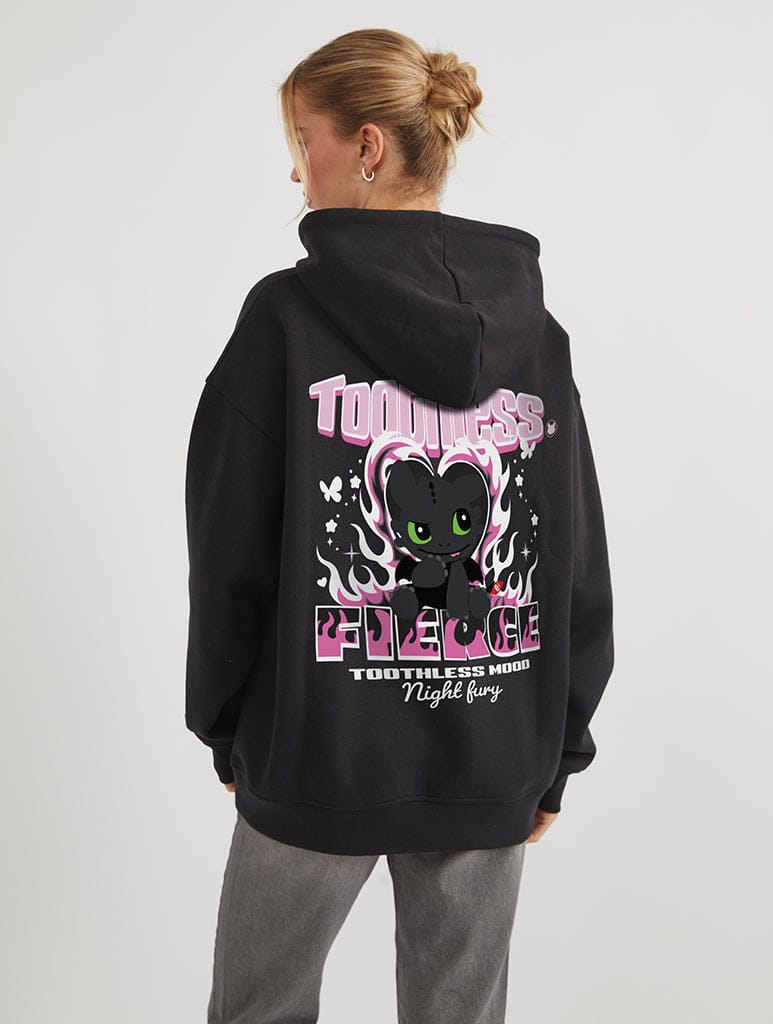How To Train Your Dragon x Skinnydip Toothless Hoodie In Black Hoodies & Sweatshirts Skinnydip London