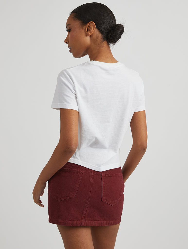 Howdy Honey Baby T-Shirt in White Tops & T-Shirts Skinnydip London