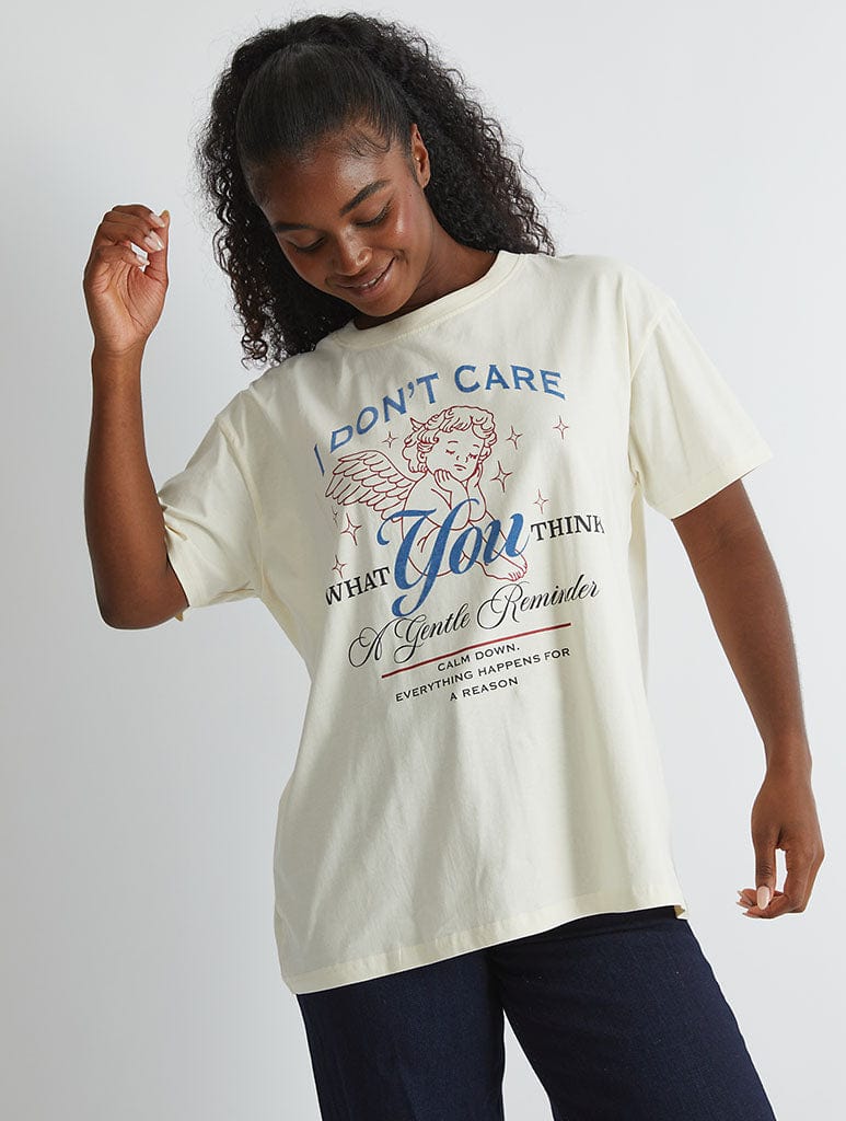 I Dont Care T-Shirt Tops & T-Shirts Skinnydip London