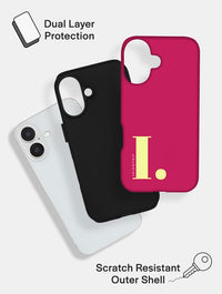 'I' Initial Burgundy Ultra Protective iPhone Case Phone Cases Skinnydip London