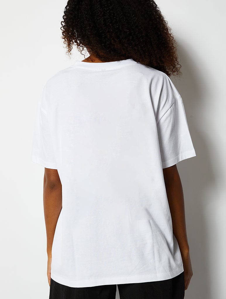 I Was Spiralling T-Shirt In White Tops & T-Shirts Skinnydip London