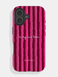 In My Own Time Stripey Quote Ultra Protective iPhone Case Phone Cases Skinnydip London