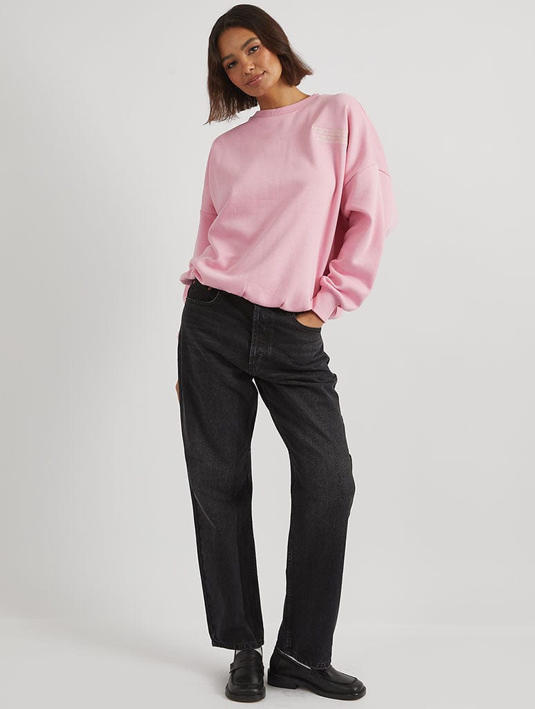 It Is What It Is Sweatshirt in Pink Hoodies & Sweatshirts Skinnydip London