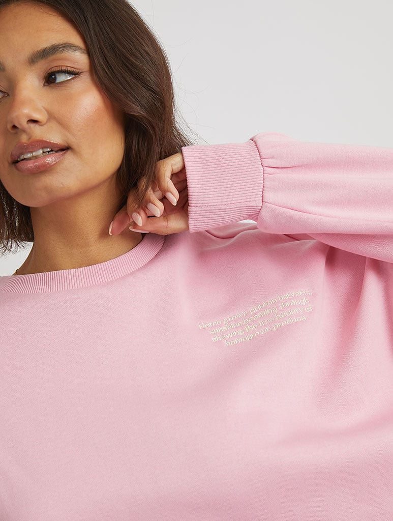 It Is What It Is Sweatshirt in Pink Hoodies & Sweatshirts Skinnydip London