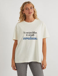 It's Actually Cerulean T-Shirt In White Tops & T-Shirts Skinnydip London