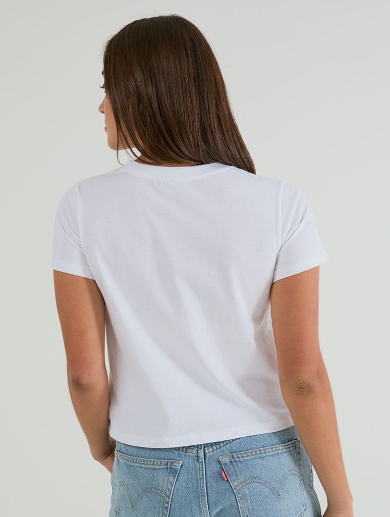 It's Giving Offside Baby T-Shirt In White Tops & T-Shirts Skinnydip London