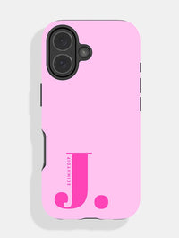'J' Initial Pink Ultra Protective iPhone Case Phone Cases Skinnydip London