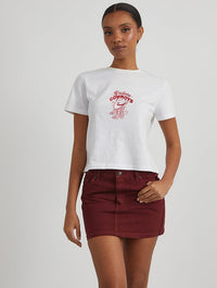 Jadore Cowboys Baby T-Shirt in White Tops & T-Shirts Skinnydip London