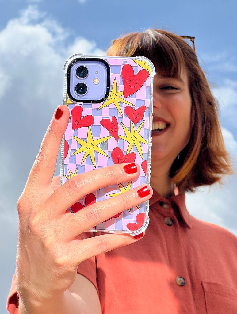 Juani Bengali x Skinnydip Hearts And Stars Shock iPhone Case Phone Cases Skinnydip London