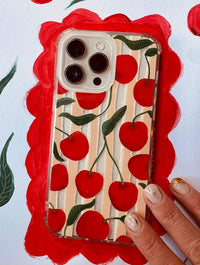 Kate Fox x Skinnydip Cherries Shock iPhone Case Phone Cases Skinnydip London
