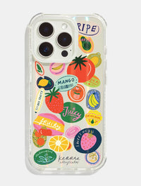Kerrie Illustrates x Skinnydip Fruit Stickers Shock iPhone Case Phone Cases Skinnydip London