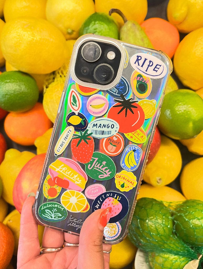 Kerrie Illustrates x Skinnydip Fruit Stickers Shock iPhone Case Phone Cases Skinnydip London