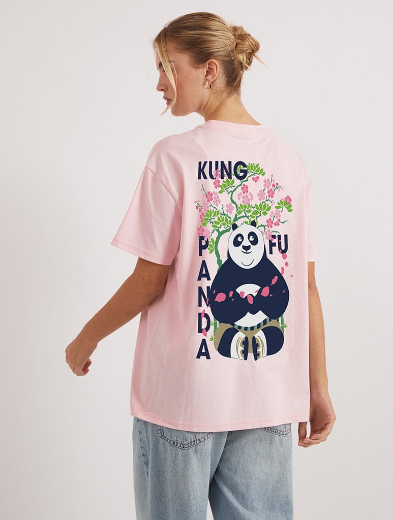 Kung Fu Panda x Skinnydip Cherry Blossom T-Shirt In Pink Tops & T-Shirts Skinnydip London