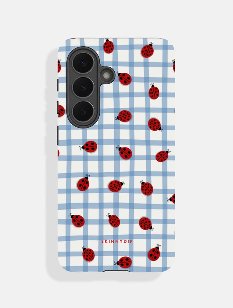 LadyBird Blue Gingham Repeat Ultra Protective Samsung Case Phone Cases Skinnydip London