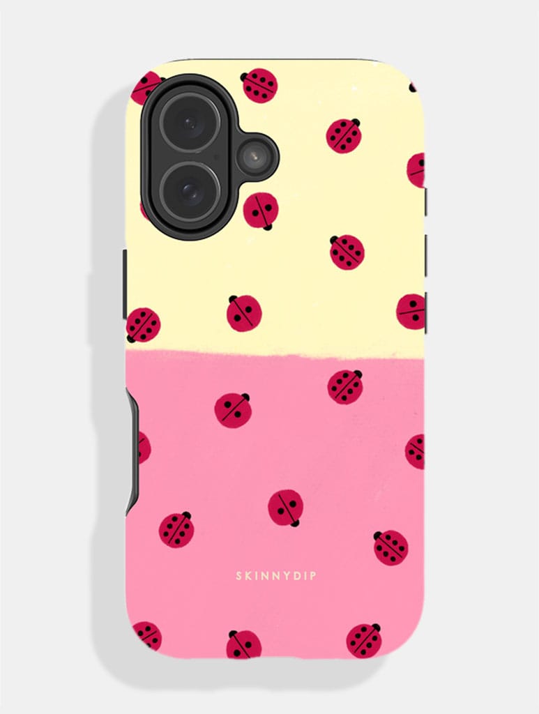 Ladybird Two Tone Pink and Butter Yellow Ultra Protective iPhone Case Phone Cases Skinnydip London