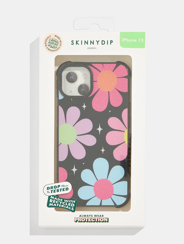 Large Glitter Floral iPhone Shock Case Phone Cases Skinnydip London