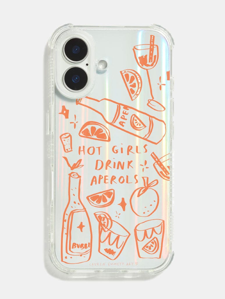 Lauren Emmett x Skinnydip Hot Girls Drink Aperols Shock iPhone Case Phone Cases Skinnydip London