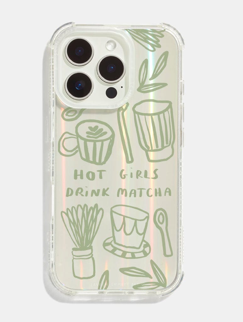 Lauren Emmett x Skinnydip Hot Girls Drink Matcha Shock iPhone Case Phone Cases Skinnydip London